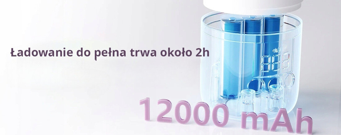 Podgrzewacz mleka COMFYER Baby BW01 Wydajna bateria  port USB-C  do 9 cykli podgrzewania przy 150 ml 3–4 cykle przy pełnym zbiorniku