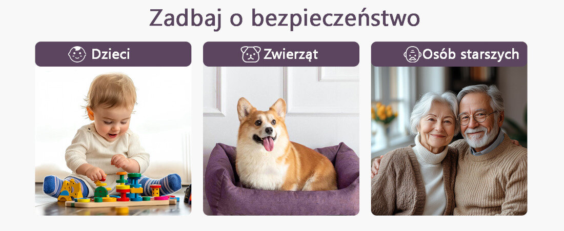 Niania elektroniczna COMFYER Baby Monitor BM02 Prosta instalacja pobrać aplikację, połączyć z Wi-Fi 2,4 GHz i zeskanować kod QR zyskujesz pełną kontrolę nad bezpieczeństwem dziecka