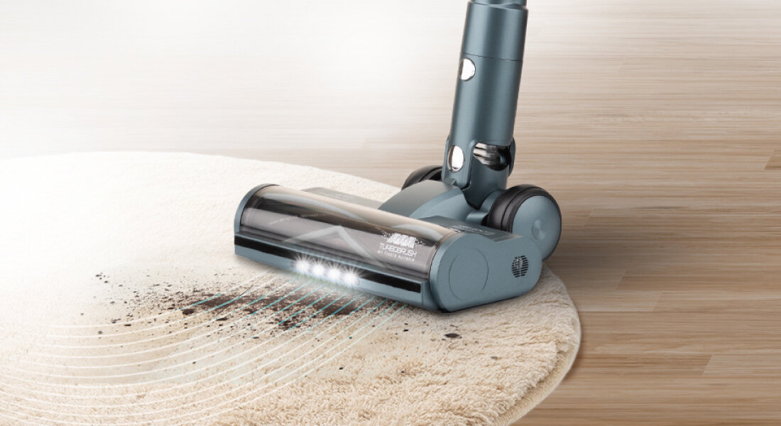 Odkurzacz ETA Terier Lite 3247 90000 sprzątaj cały dom Wydajny akumulator Li-Ion 25,2 V o pojemności 4000 mAh do 80 minut pracy Czytelny wyświetlacz OLED  kontrola