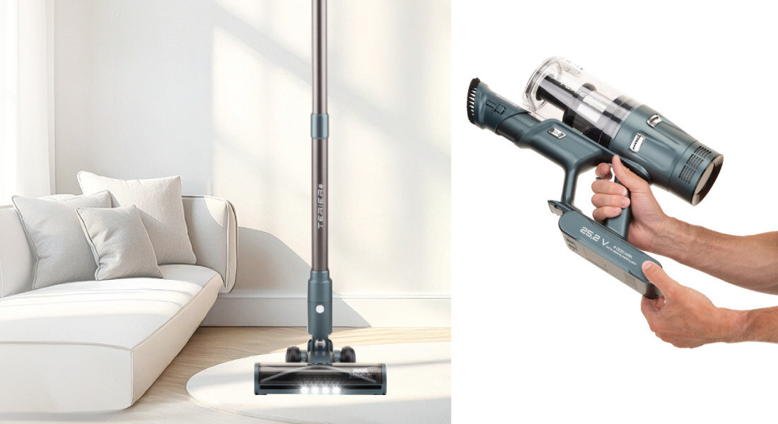 Odkurzacz ETA Terier Lite 3247 90000 Wygoda użytkowania Podwójna filtracja HEPA kurz, alergeny i drobne cząsteczki stalowy filtr wejściowy żywotność filtrów HEPA pojemnik pojemność jednym przyciskiem Teleskopowa rurapodświetlenie LED 