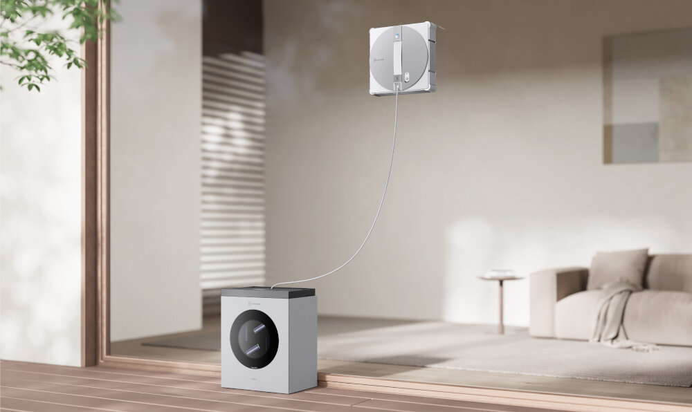 Robot do mycia okien ECOVACS Winbot W3 Omni  Powiadomienia i komunikaty głosowe w wielu językach w ponad 11 językach  kontrola status obsługa