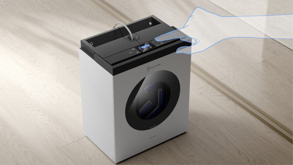 Robot do mycia okien ECOVACS Winbot W3 Omni Intuicyjna obsługa przezroczysty panel frontowy i wygodną łączność z aplikacji ECOVACS HOME Bluetooth/Wi-Fi