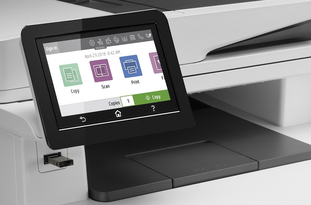 Urządzenie HP LaserJet Pro M479fnw drukowanie skanowanie kopiowanie tusz jakość kolor czerń zbiornik przyciski płynność oszczędność wymiary Rozdzielczość druku