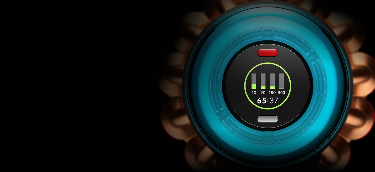Zdjęcie pokazujące ekranu LCD wyświetlajacy dane na temat zebranych cząsteczek
