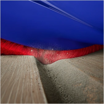 Zbliżenie na miękkie włókna głowicy nierysujące powierzchni podłóg