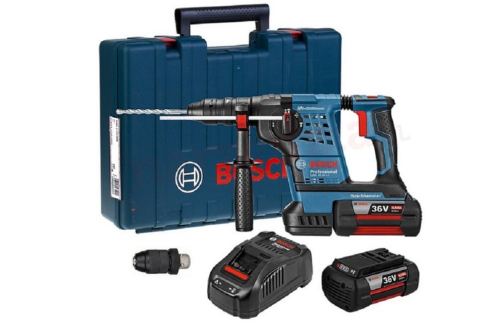 Młot udarowo obrotowy BOSCH GBH 36 V LI Plus Professional wyposażenie