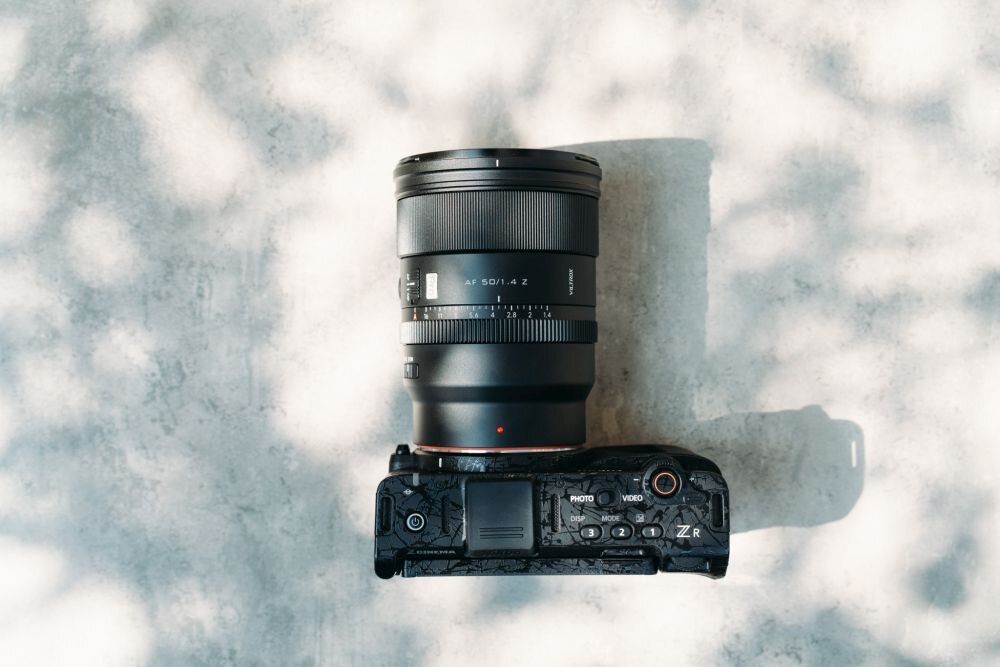 VILTROX AF 50 mm f-1.4 Pro przycisk Fn AF MF przełącznik CLICK obsługa