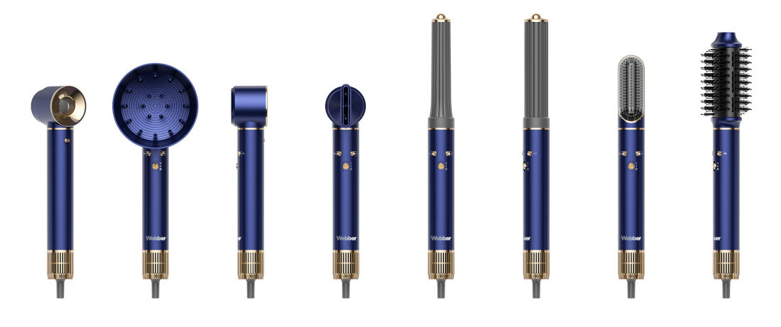 Suszarka WEBBER HD4 Pro Ultra 1300 W Wszechstronność 8w1 prostowanie, kręcenie, suszenie i nadawanie objętości stylizacja staje się prosta i przewidywalna