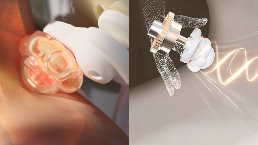 Masażer do karku BREO N6 Mini Pomarańczowy Naturalne doznania masażu rolki masujące typu plum blossom głębokie, punktowe ugniatanie bez uczucia sztywnej, mechanicznej pracy trzy tryby masażu