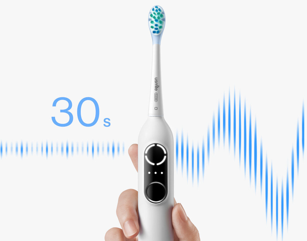 Szczoteczka soniczna USMILE P10 Pro Niebieski Kontrola czasu szczotkowania Automatyczny timer przypomnienie nawyki pielęgnacja