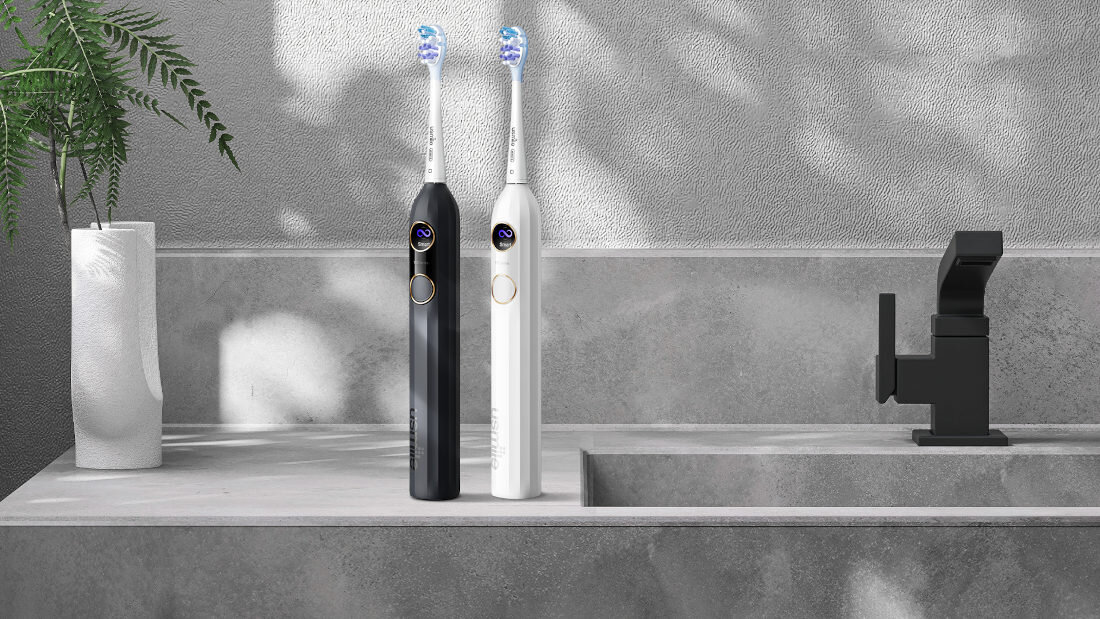 Szczoteczka soniczna USMILE Y10 Biały wygląd design prezentacja wizualizacja Skuteczna codzienna higiena
