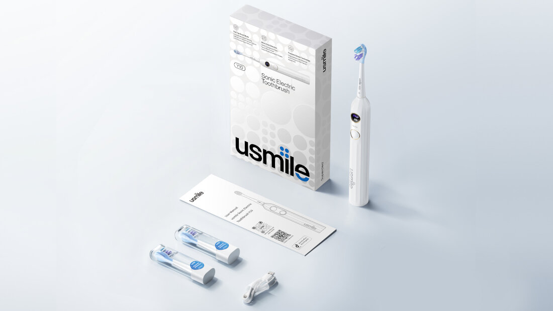 Szczoteczka soniczna USMILE Y10 Biały Zawartość zestawu zestaw wyposażenie