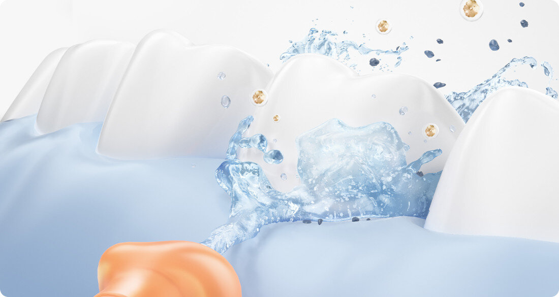 Irygator USMILE C10 Biały Dobra kondycja dziąseł Delikatny, pulsacyjny strumień wody masaż dziąseł  pomaga zredukować ryzyko podrażnień oraz stanów zapalnych