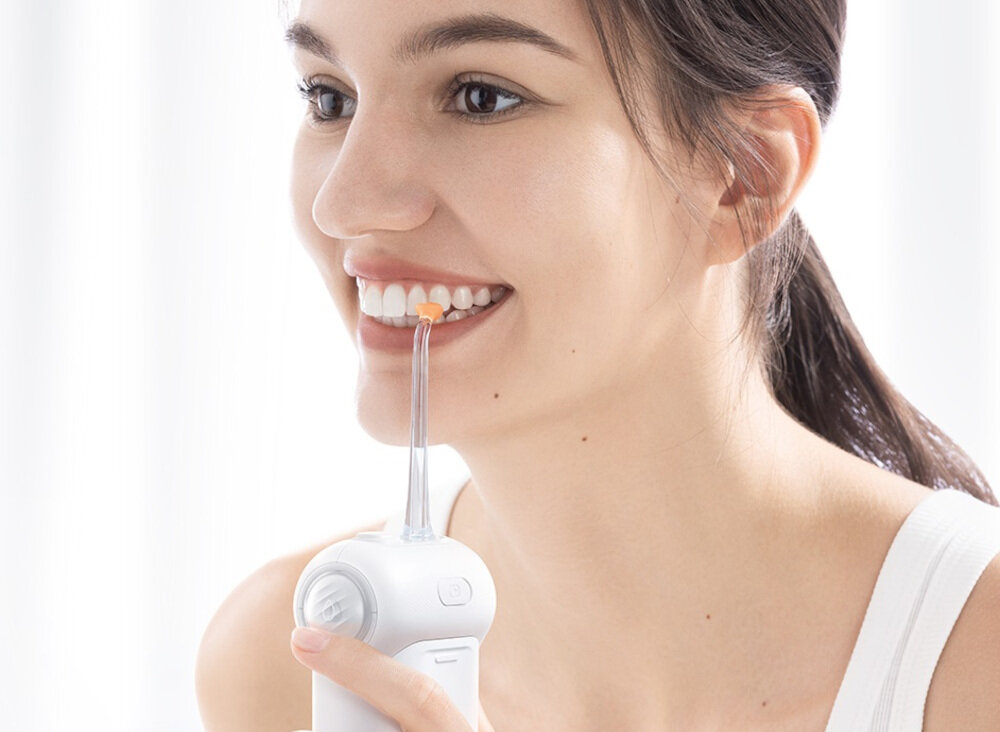 Irygator USMILE C10 Niebieski Dokładne czyszczenie zębów między zębami i wzdłuż linii dziąseł  do 99,99% płytki nazębnej profilaktyka próchnica z aparatów ortodontycznych, implantów lub mostów