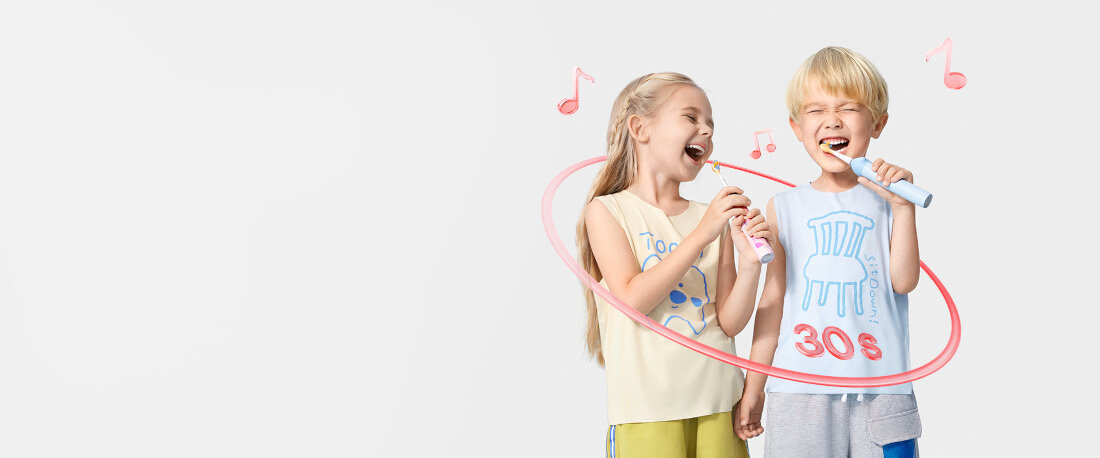 Szczoteczka soniczna USMILE Q10 Różowy wygląd design prezentacja wizualizacja Nauka przez zabawę