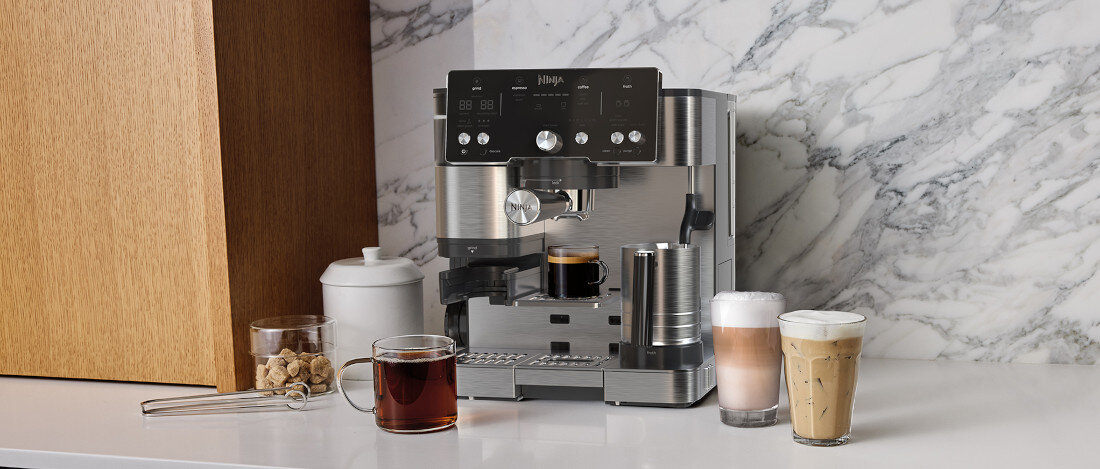 Ekspres NINJA Luxe Café Essential ES501EU kontrola temperatury temperatura zakres pełnia smaku naturalna słodycz kawa płyta grzewcza  Komfort i smak
