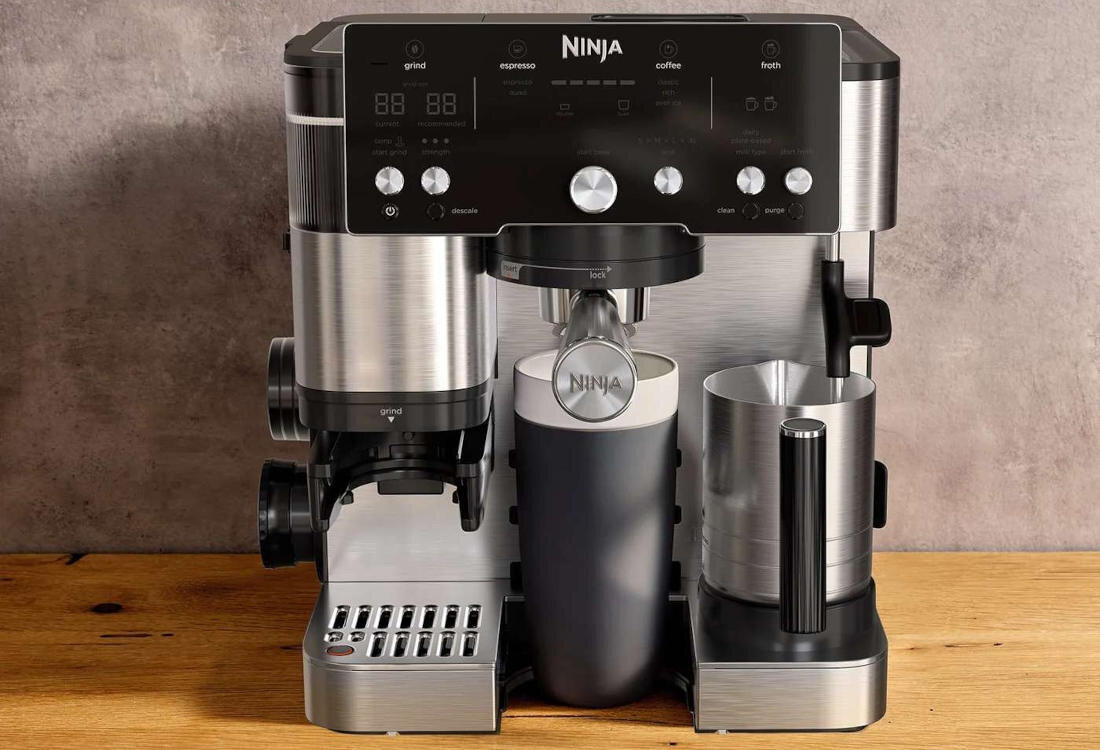 Ekspres NINJA Luxe Café Essential ES501EU Intuicyjny panel sterowania Duży, czytelny ekran dostosowanie parametry postęp proces kawa profesjonalne rezultaty