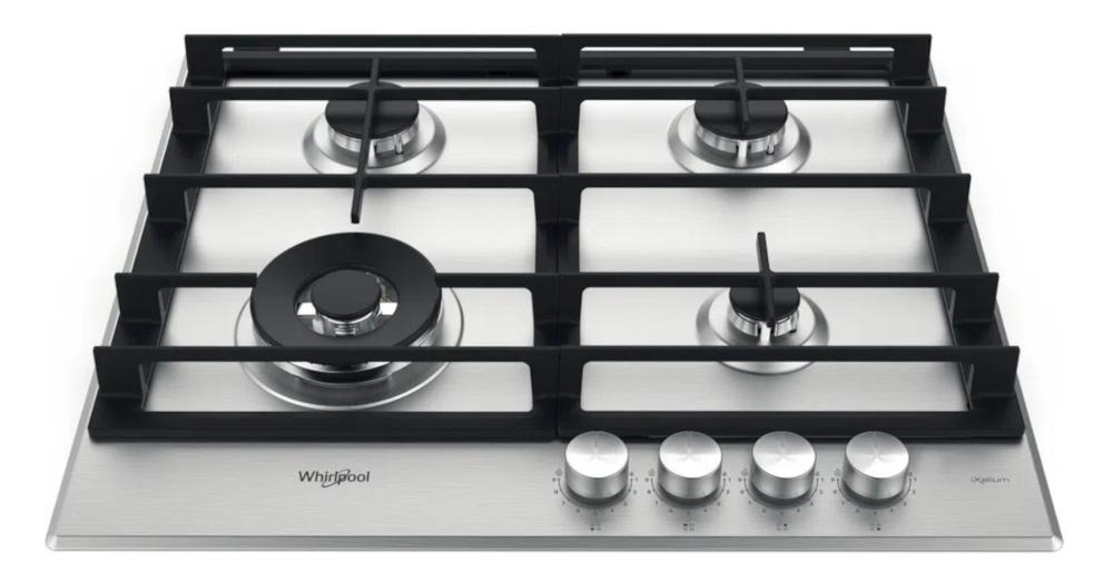 WHIRLPOOL AKWL 628/IXL wysokowydajne palniki gaz tlenek węgla oszczędność środowisko żeliwne ruszty trwałe wytrzymałe