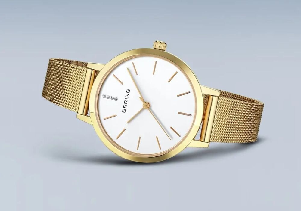 BERING Classic 13434 damski zegarek różowe złoto tarcza elegancki klasyczny styl