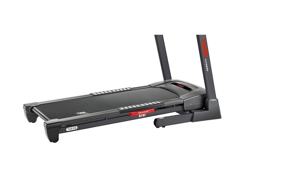 BIEŻNIA ELEKTRYCZNA YORK FITNESS T451 G technologia amortyzacji USB Mini Jack