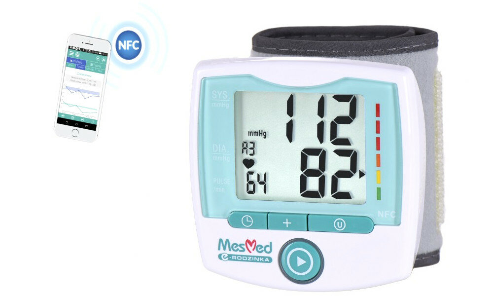 CIŚNIENIOMIERZ MESMED MM-245 NFC ERINTE aplikacja nfc
