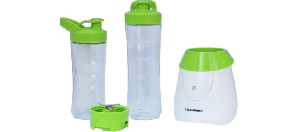 Blender kielichowy BLAUPUNKT TBP401 Biało-zielony siekanie blendowanie cicha praca prosta obsluga latwe czyszczenie mozna zabrac na spacer do pracy zdrowy koktajl