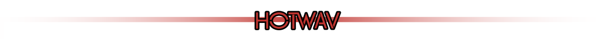 Logo z napisem \'HOTWAV\' na tle z gradientem od białego do czerwonego.