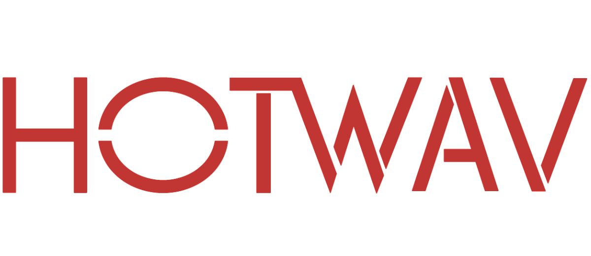 Logo z napisem \'HOTWAV\' w czerwonym kolorze na białym tle.