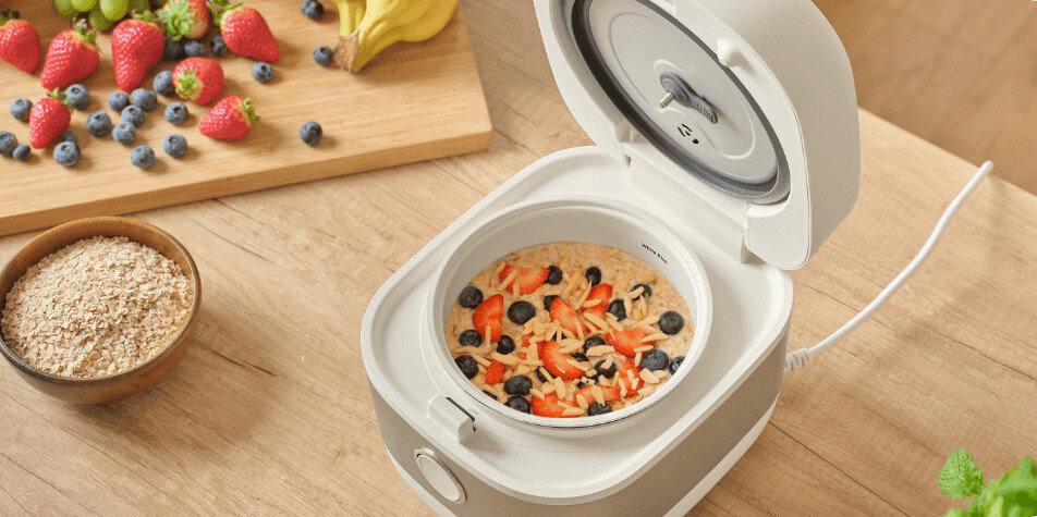 Ryżowar SENCOR SRM 1600WH zdjęcie lifestyle Ciepło na długo Funkcja Keep Warm Ryż, kasza czy zupa