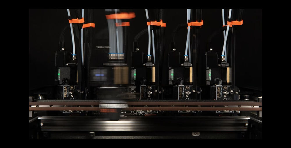 Drukarka 3D PRUSA XL Wi-Fi, LAN (2 Głowice) pokazanie maksymalnej ilości głowic konfiguracja głowic, warianty urządzenia, wybór modelu