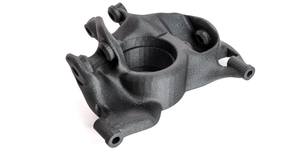 Drukarka 3D PRUSA MK4S Wi-Fi, LAN (Zmontowana) wydrukowana rzecz na białym tle dokładność wymiarów, części techniczne, zgodność z projektem