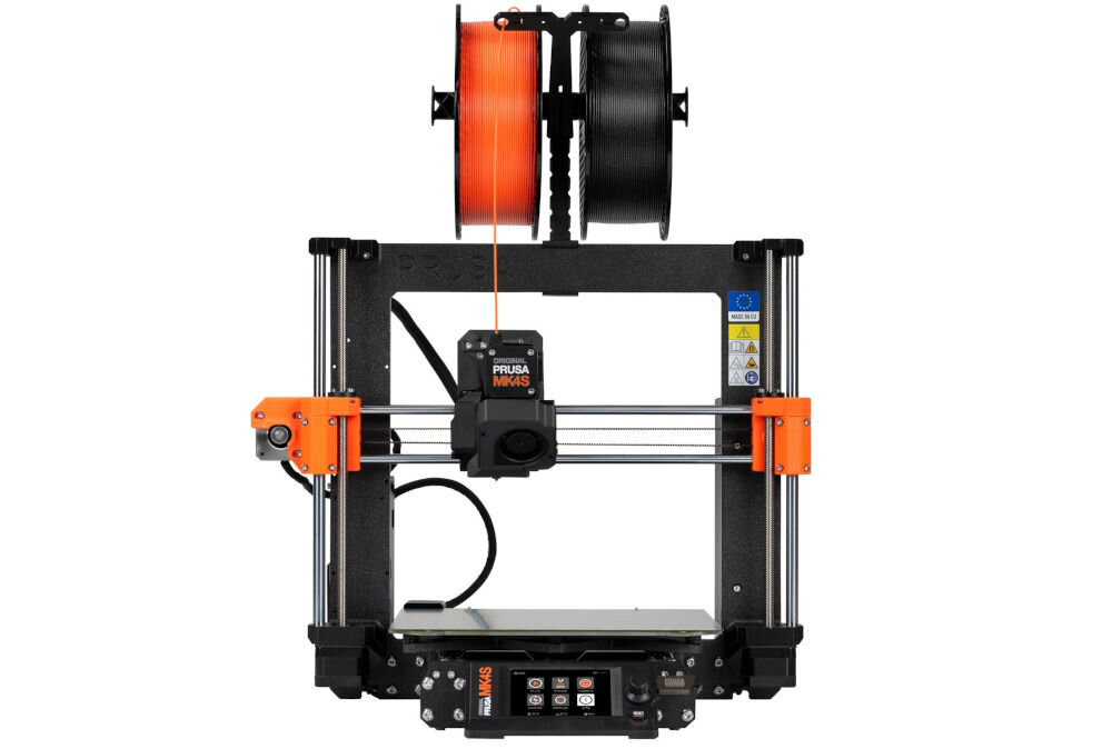 Drukarka 3D PRUSA MK4S Wi-Fi, LAN (Zmontowana) drukarka na białym tle druk z TPU, materiały elastyczne, brak zacięć
