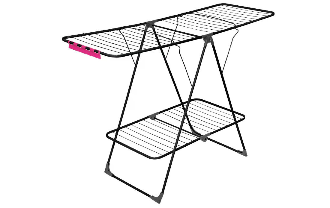 Suszarka na pranie VELKEA A300 Czarny Dwupoziomowy system suszenia powierzchnia długość