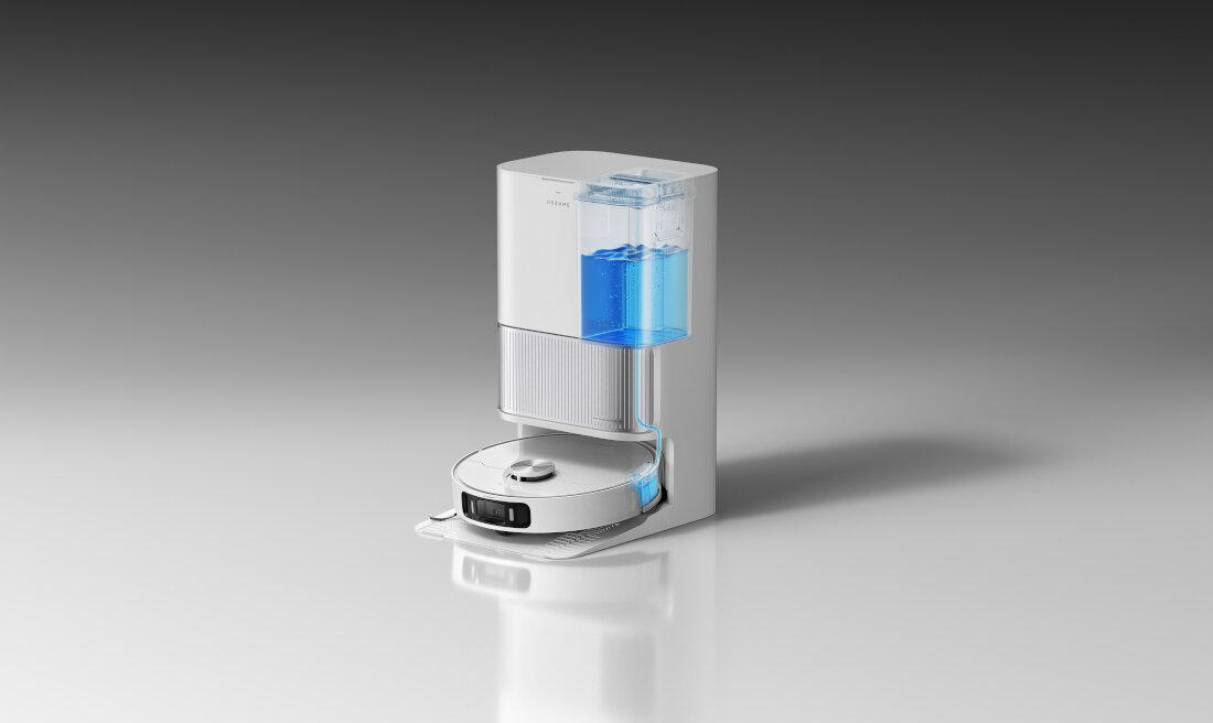 Robot sprzątający DREAME L40 Ultra AE Pojemna stacja bazowa zbiorniki na czystą i brudną wodę pojemność worek na kurz