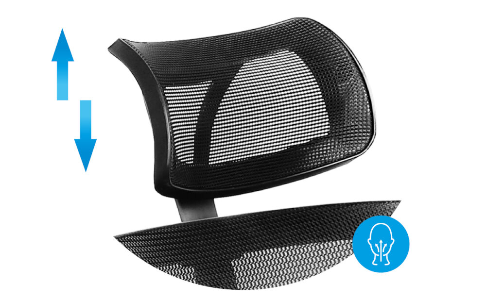 Fotel MARKADLER Manager 2.1 Czarny regulacja zagłówek góra dół