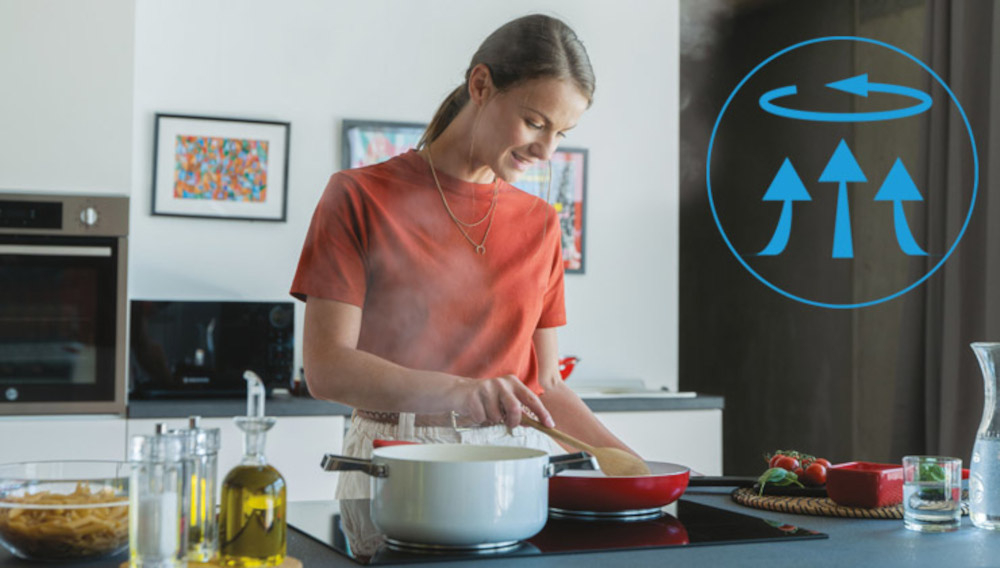 Okap CANDY CBT625/2B/1 Czarny dwa tryby pracy