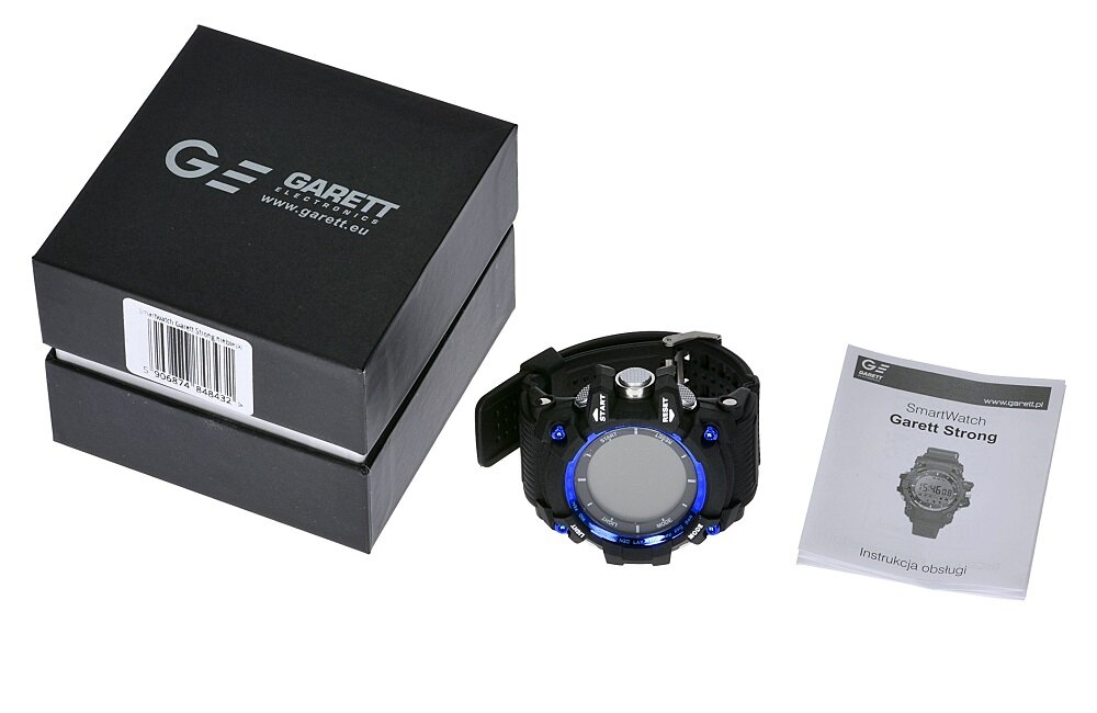 SMARTWATCH GARETT STRONG NIEBIESKI wytrzymały wodoszczelny