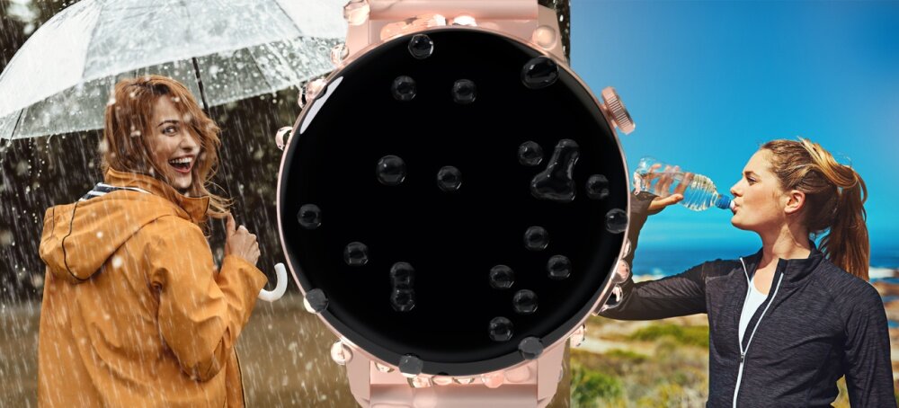 Smartwatch FOREVER Forevive 4 SB-350 ekran bateria czujniki zdrowie sport pasek ładowanie pojemność rozdzielczość łączność sterowanie krew puls rozmowy smartfon aplikacja