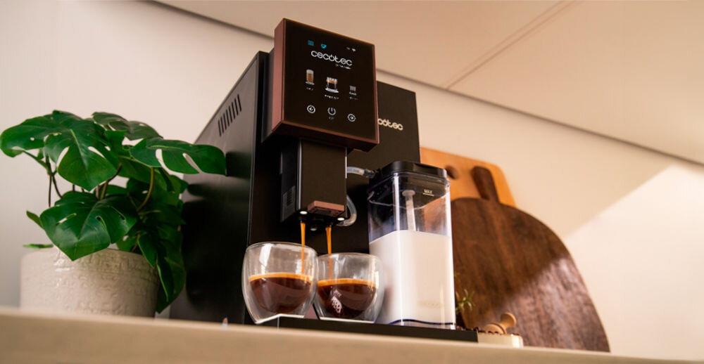 Ekspres CECOTEC Cremmaet Compactccino Connected Black Rose funkcjonalność styl elegancki klasyczny kolor do wystroju każdej kuchni eleganckie wzornictwo stylowy element dekoracyjny