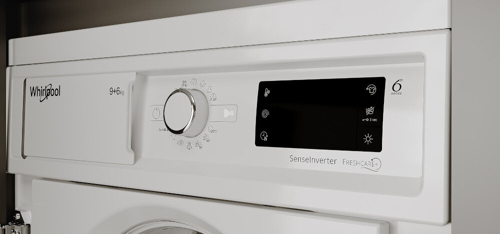 PRALKO-SUSZARKA PRALKO-SUSZARKA WHIRLPOOL BI WDWG 961485 EU wyświetlacz elektroniczny sterowanie intuicyjna obsługa programy