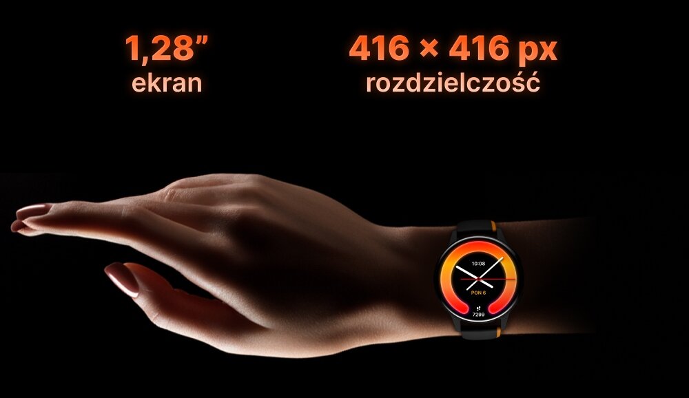 Smartwatch IGO Watch 4 ekran AMOLED 1.28 cala 416x416 px intensywne kolory