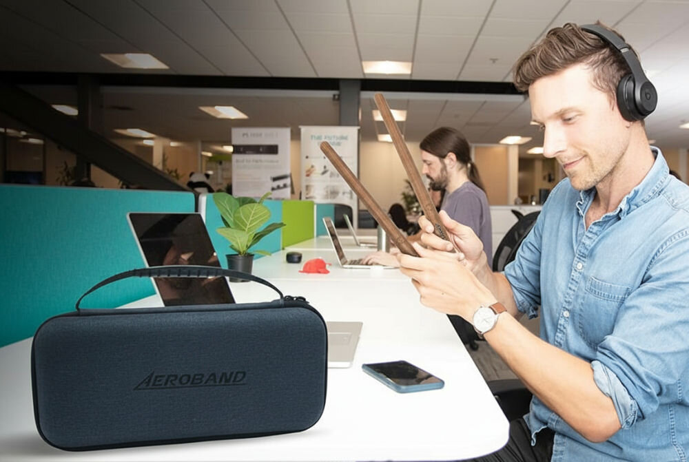 Futerał do przechowywania AEROBAND PocketDrum Szary Torba do przechowywania PocketDrum - wytrzymała, praktyczna, wielowarstwowa