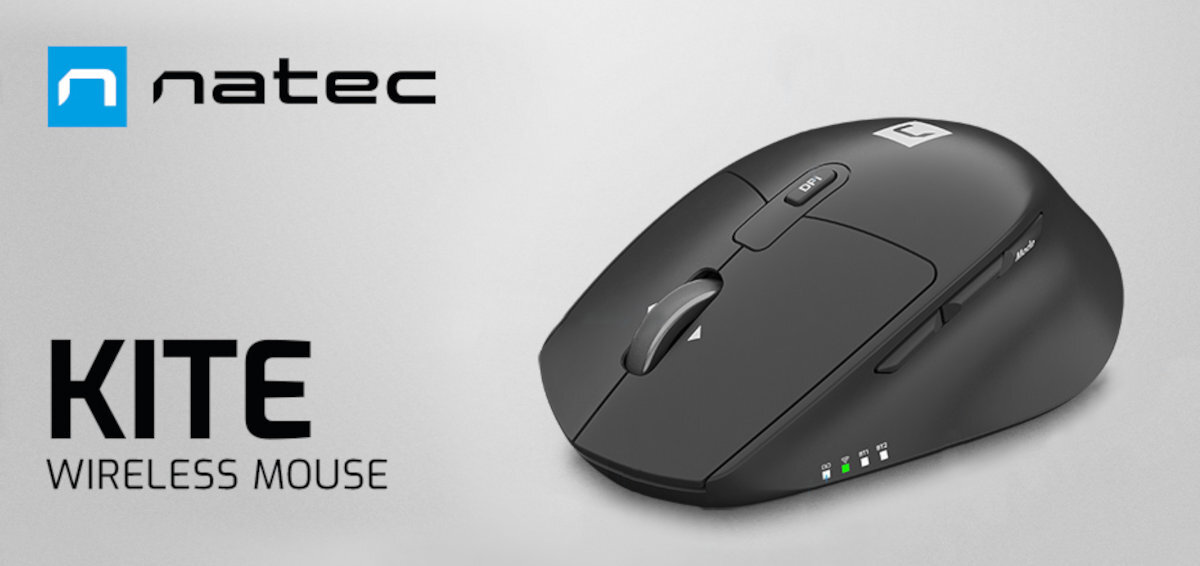 NATEC Kite - klawiatura na jasnym tle z logo natec