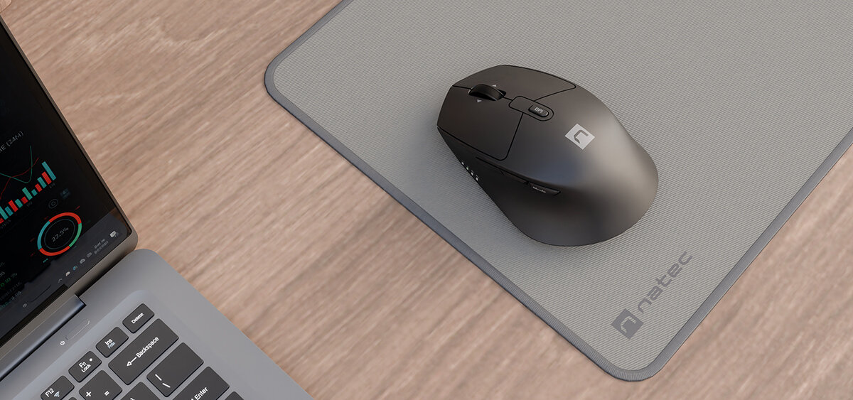 NATEC Kite Natec Kite bezprzewodowa mysz rolki przewijanie dokumentów także w poziomie przełączaj się między urządzeniami jednym kliknięciem cichym przyciskom głównym - mysz na podkładce