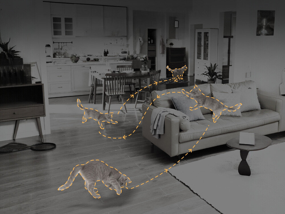 Kamera DREAME Navo Care 1 InCam Wewnętrzna, ruch, noc, patrol, telefon, kamera na podczerwieni śledzi ruchy kota