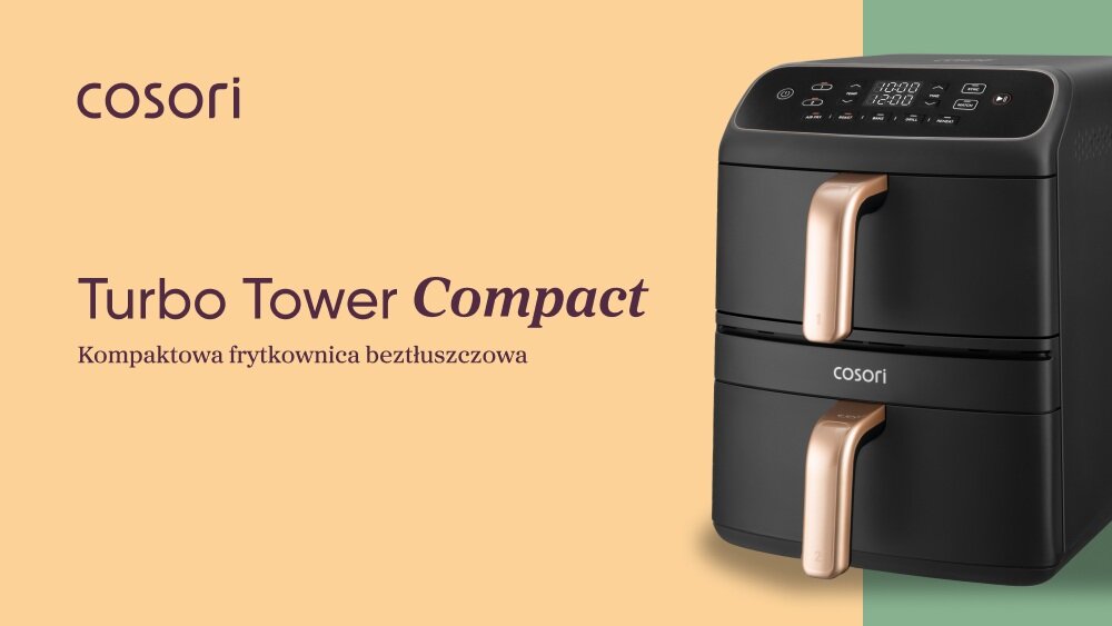 Air Fryer Frytkownica beztłuszczowa COSORI Turbo Tower Compact 8.6 l kv początek opisu