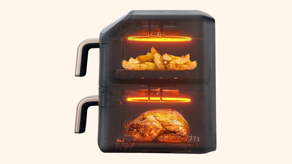 Air Fryer Frytkownica beztłuszczowa COSORI Turbo Tower Compact 8.6 l zaawansowany system przepływu powietrza, górne grzanie, rónomierne nagrzewanie