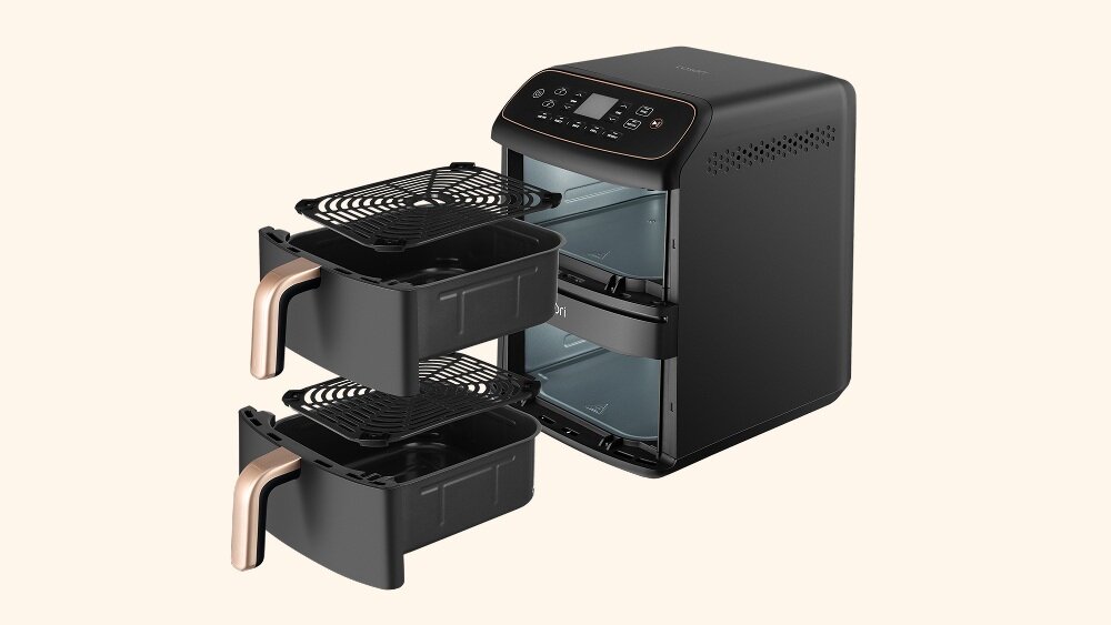 Air Fryer Frytkownica beztłuszczowa COSORI Turbo Tower Compact 8.6 l metalowe wnętrze, ceramiczna powłoka, bezpieczne użytkowanie