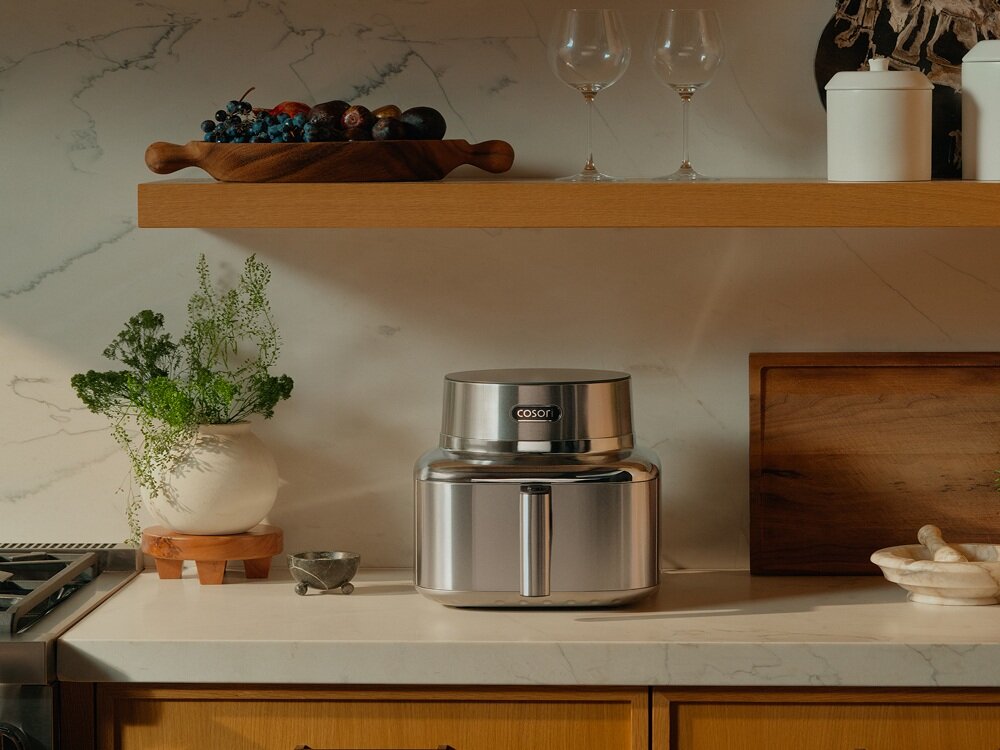 Air Fryer Frytkownica beztłuszczowa COSORI Iconic Single 6.2 l obudowa ze stali nierdzewnej, panel z hartowanego szkła, minimalistyczne linie