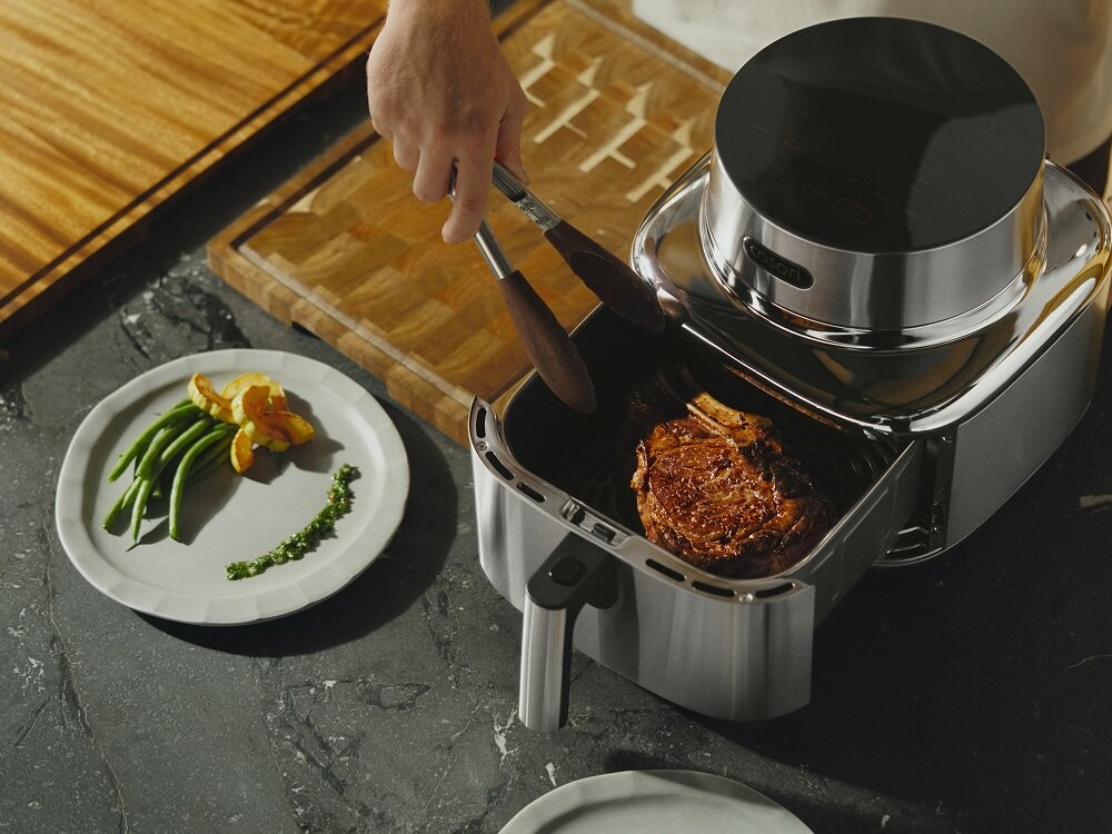 Air Fryer Frytkownica beztłuszczowa COSORI Iconic Single 6.2 l wydajny silnik dc, kontrola temperatury, 5 poziomów prędkości, 6 funkcji gotowania